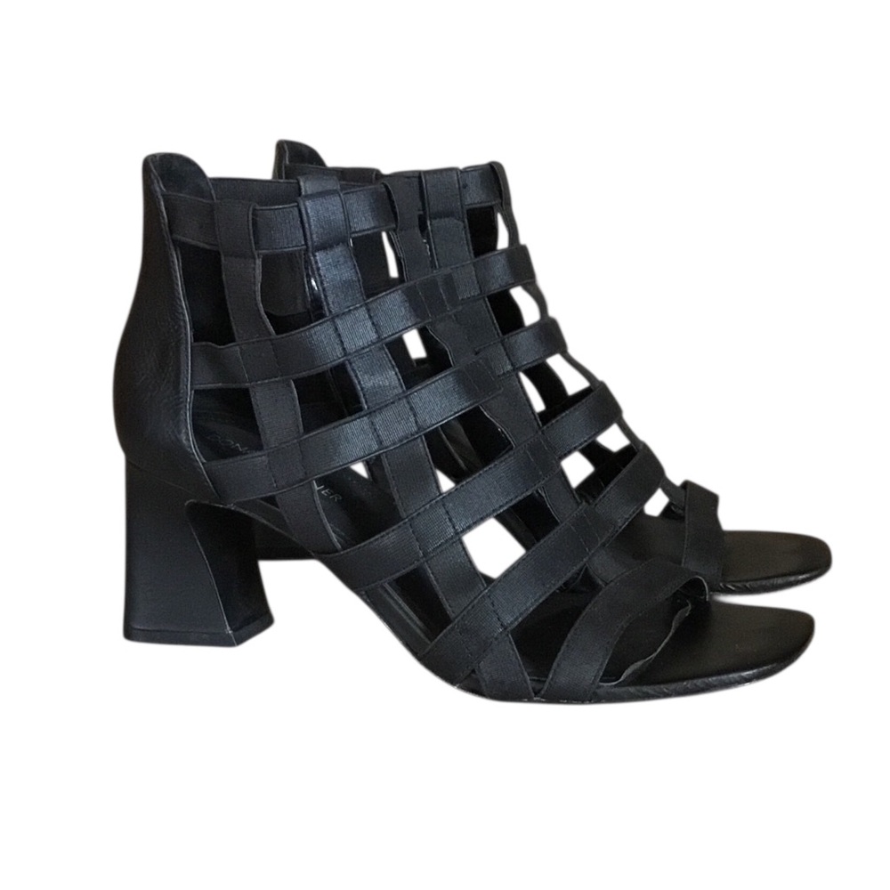 Donald Pliner Black Caged Visto Open Toe Sandals